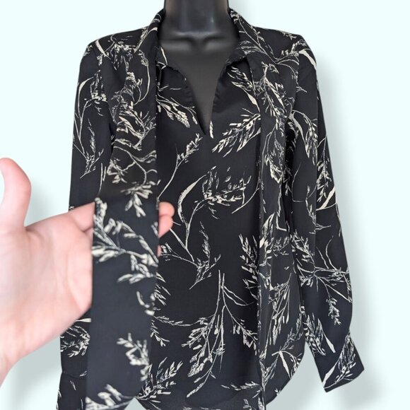 H&M Dark Necktie Blouse - Picture 3 of 9